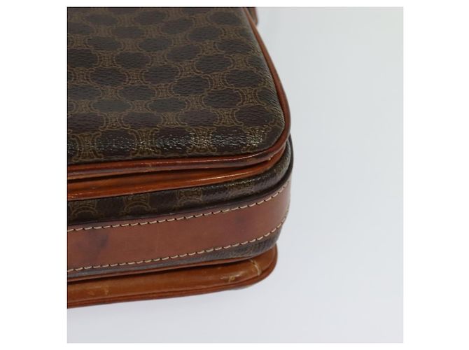 Céline Borsa a spalla in tela Macadam CELINE in pelle PVC marrone oro Auth 116597 D'oro - vista 17