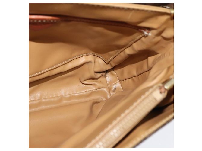 Céline Borsa a spalla in tela Macadam CELINE in pelle PVC marrone oro Auth 116597 D'oro - vista 20