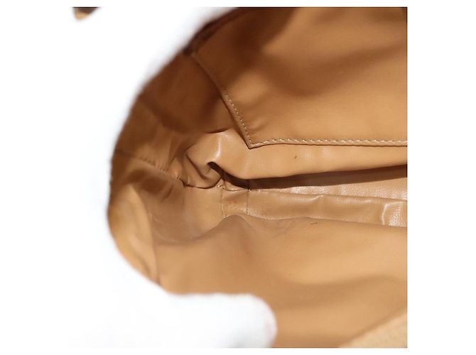 Céline Borsa a spalla in tela Macadam CELINE in pelle PVC marrone oro Auth 116597 D'oro - vista 21