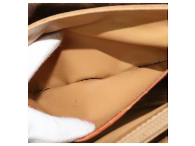 Céline Borsa a spalla in tela Macadam CELINE in pelle PVC marrone oro Auth 116597 D'oro - vista 22