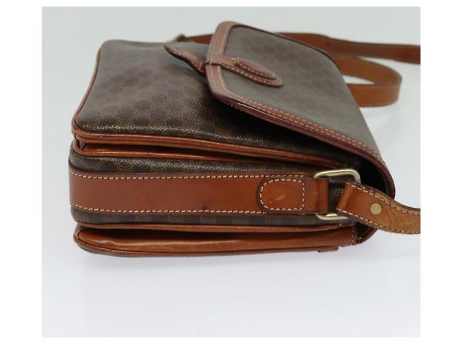 Céline Borsa a spalla in tela Macadam CELINE in pelle PVC marrone oro Auth 116597 D'oro - vista 4