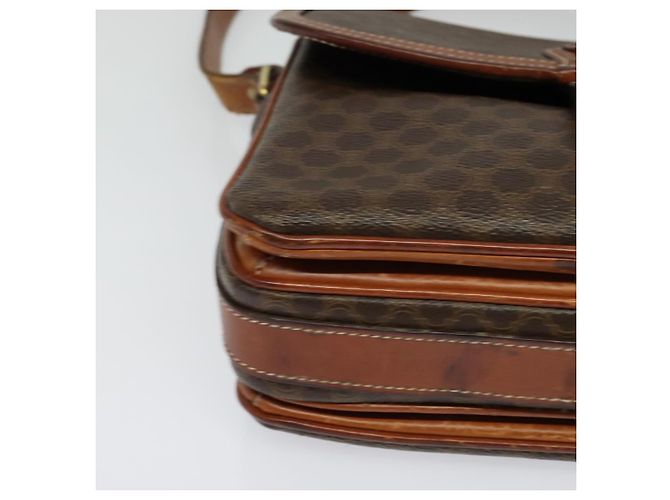 Céline Borsa a spalla in tela Macadam CELINE in pelle PVC marrone oro Auth 116597 D'oro - vista 8