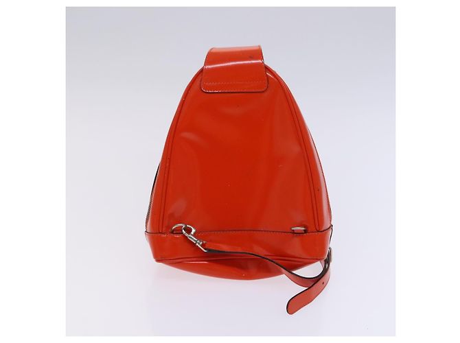 Bolsa de Ombro GUCCI Camurça Patente 2Set Marrom Laranja Auth EC423 - vista 11
