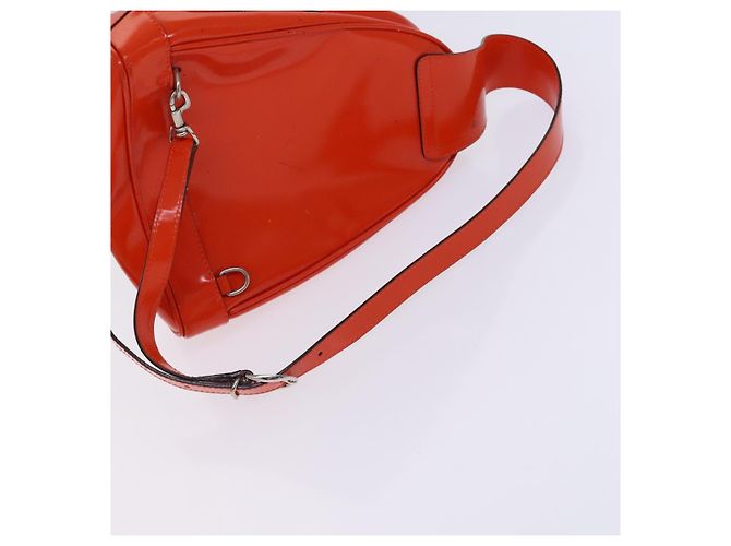 Bolsa de Ombro GUCCI Camurça Patente 2Set Marrom Laranja Auth EC423 - vista 13