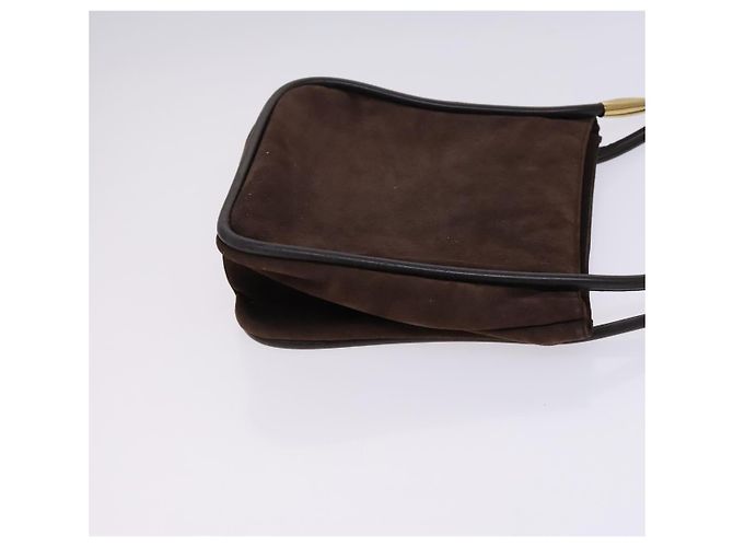 Bolsa de Ombro GUCCI Camurça Patente 2Set Marrom Laranja Auth EC423 - vista 4