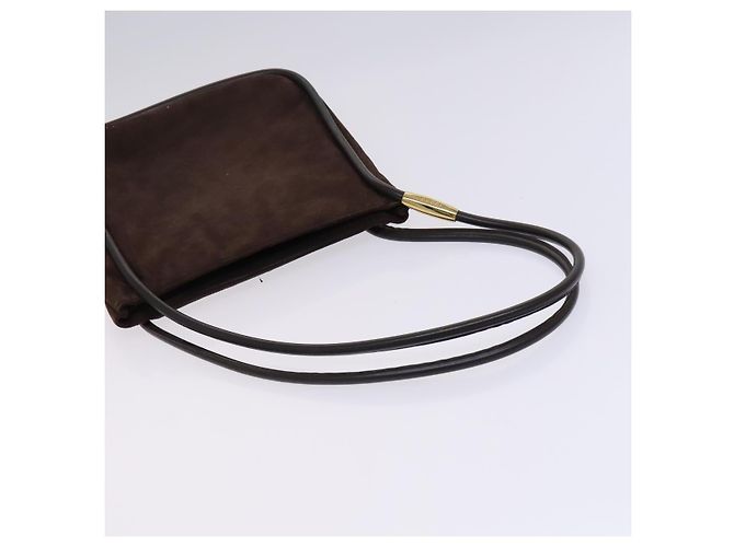 Bolsa de Ombro GUCCI Camurça Patente 2Set Marrom Laranja Auth EC423 - vista 5