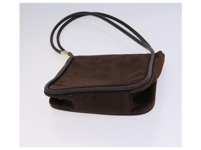 Bolsa de Ombro GUCCI Camurça Patente 2Set Marrom Laranja Auth EC423 - vista 7