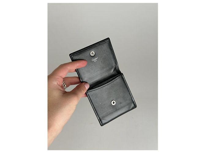 Vintage Cartier Leder-Münzbeutel schwarz - Ansicht 5