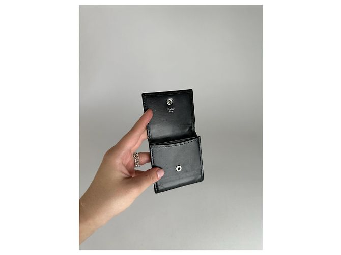Vintage Cartier Leder-Münzbeutel schwarz - Ansicht 7