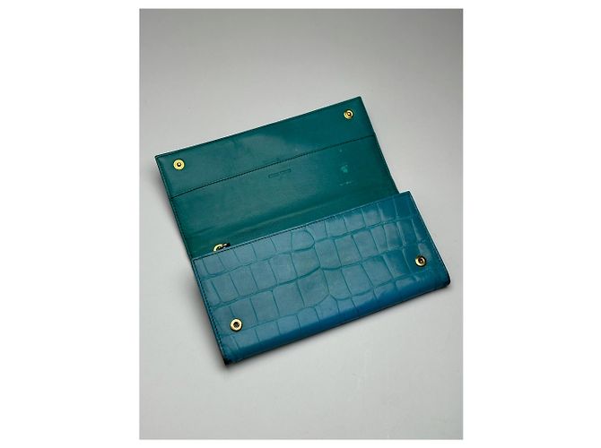 Vintage Miu Miu Leather Wallet Blue - view 10