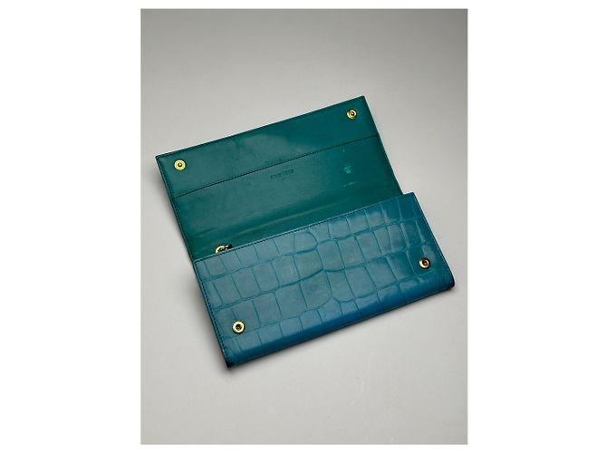 Vintage Miu Miu Leather Wallet Blue - view 3
