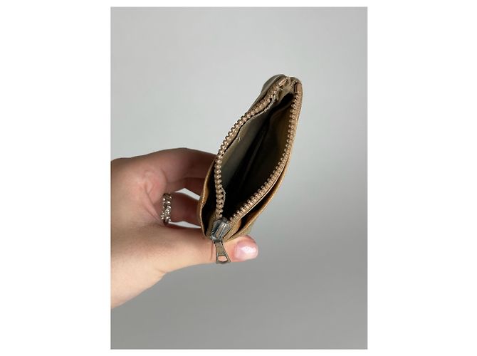 Céline Estojo de couro vintage Celine Paris / Porta-cartões bege - vista 3
