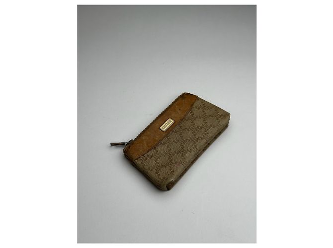 Céline Estojo de couro vintage Celine Paris / Porta-cartões bege - vista 6