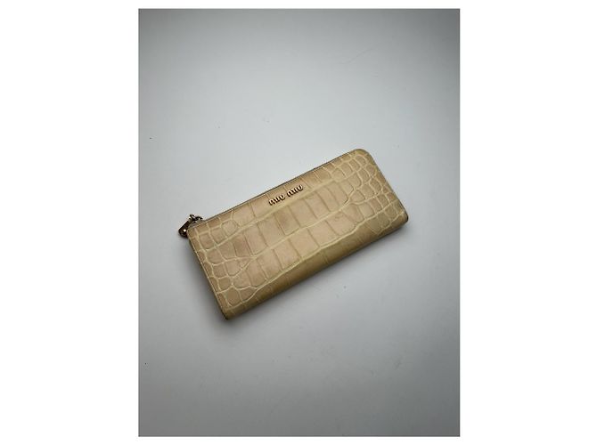 Vintage Miu Miu Leather Wallet White - view 8