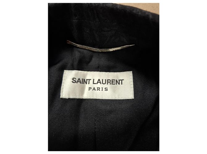 Blazer monopetto in lana nera con jacquard floreale di Saint Laurent - vista 6
