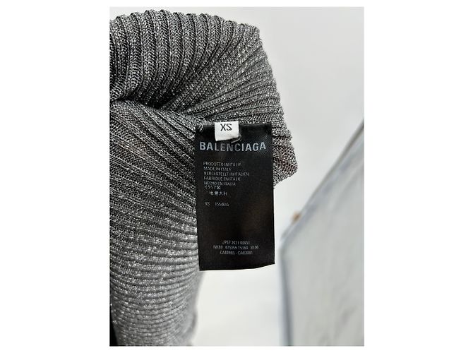 BALENCIAGA Strick T.International XS Viskose Silber - Ansicht 7