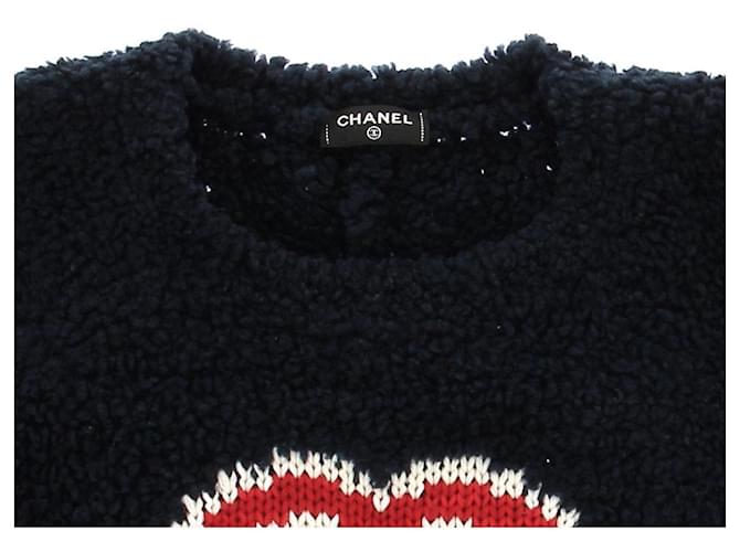 CHANEL Strickwaren T.FR 34 Wolle Marineblau - Ansicht 5
