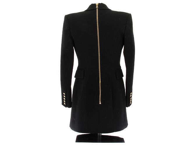 BALMAIN Jacken T.FR 34 Wolle Schwarz - Ansicht 2