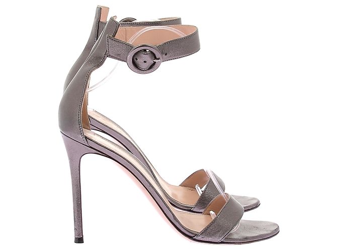 Sandali GIANVITO ROSSI T.EU 38.5 Pelle Argento - vista 2