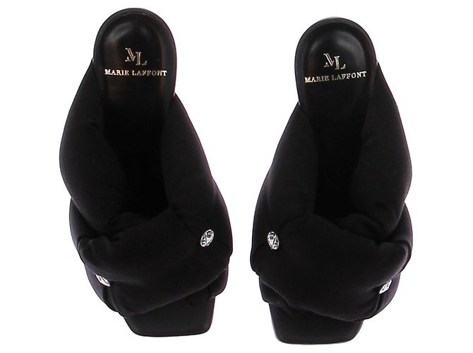 Autre Marque MARIE LAFFONT Sandalen T.EU 38 Polyester Schwarz - Ansicht 6