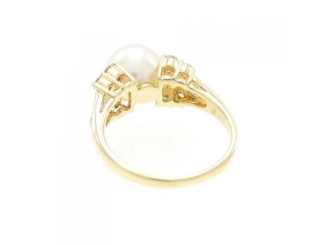 Anello in perle Akoya Mikimoto - vista 3
