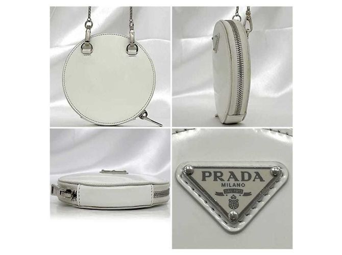Prada Ketten-Schultertasche Weiß - Ansicht 3