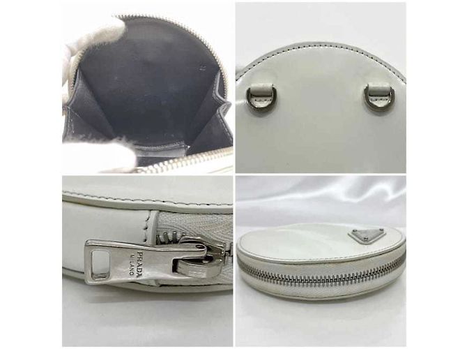 Prada Ketten-Schultertasche Weiß - Ansicht 6