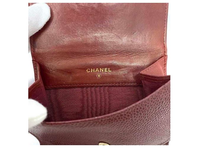 Billetera roja plegable Chanel - vista 10
