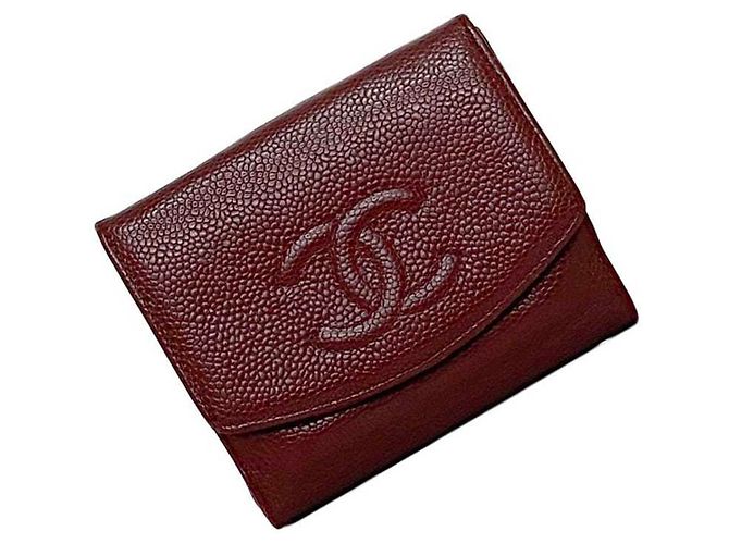 Billetera roja plegable Chanel - vista 2
