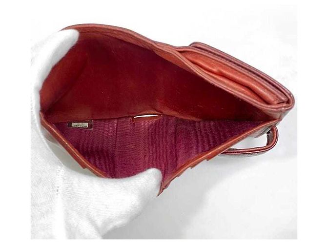 Billetera roja plegable Chanel - vista 5