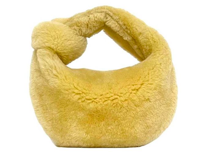 Borsa Mini Jodie di Bottega Veneta Beige Giallo - vista 2