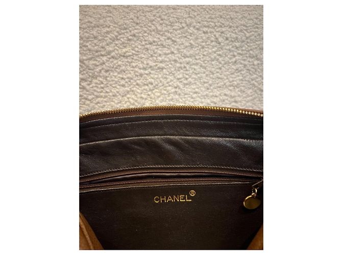 Bolsa Chanel Camera Bag em Couro Acolchoado Camelo Marrom - vista 5
