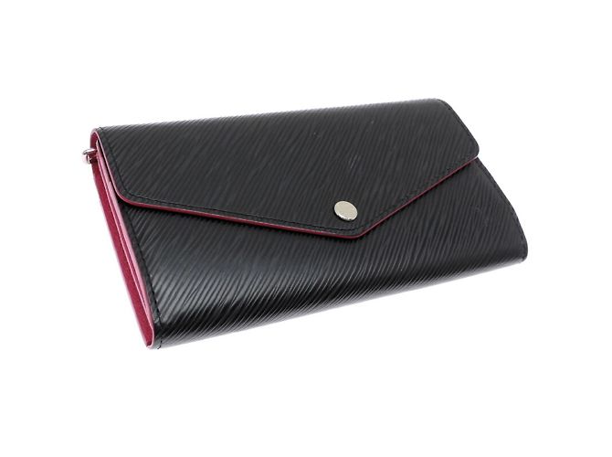 Cartera Larga Sarah de Louis Vuitton Negro Rosa - vista 3
