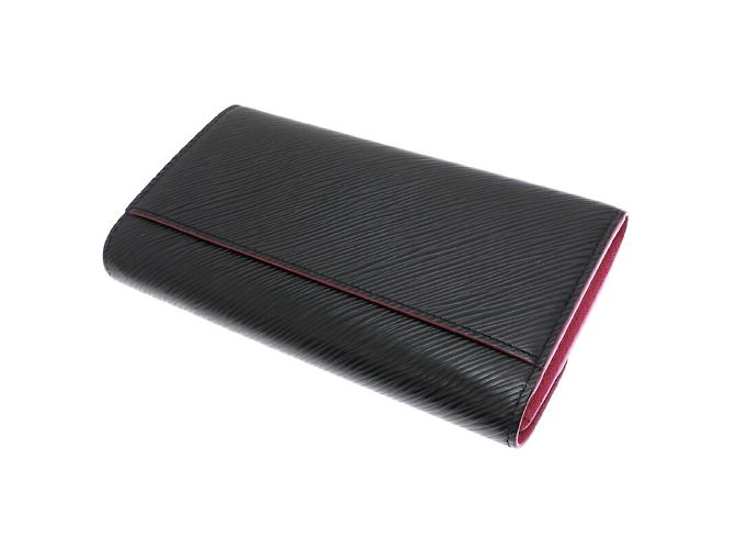 Cartera Larga Sarah de Louis Vuitton Negro Rosa - vista 4