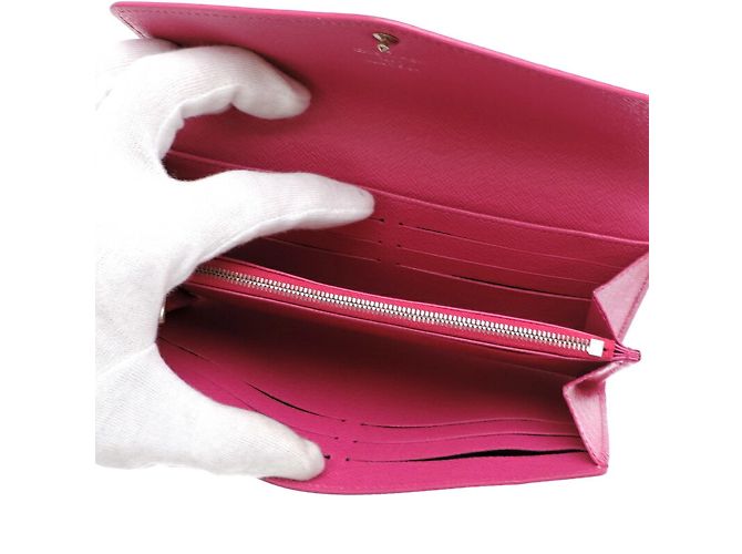 Cartera Larga Sarah de Louis Vuitton Negro Rosa - vista 6