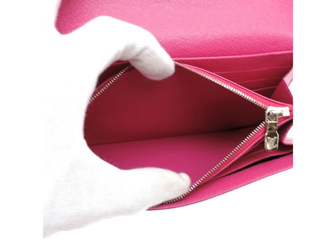 Cartera Larga Sarah de Louis Vuitton Negro Rosa - vista 7