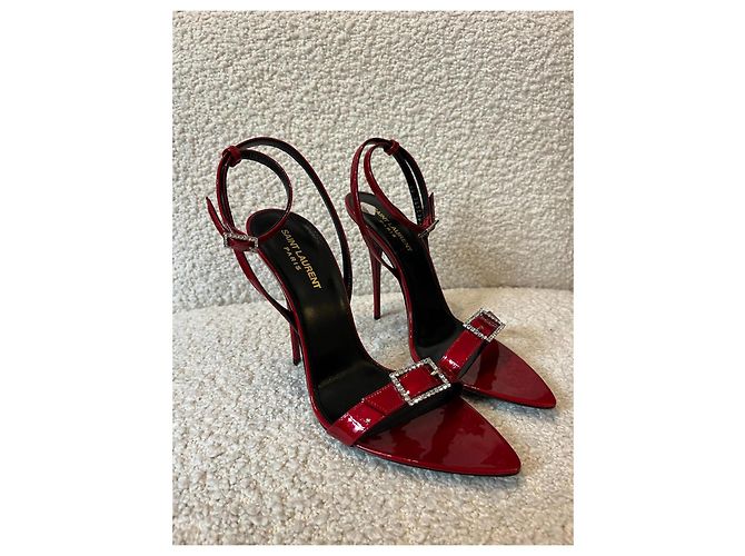 Yves Saint Laurent Schuhe Sandalen mit Absatz Lila 110 Rot - Ansicht 2