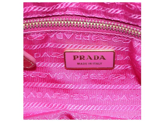 PRADA Borsa a Spalla Nylon Rosa Oro Auth MX052 D'oro - vista 10