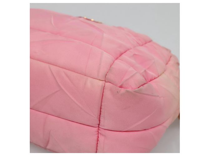 PRADA Borsa a Spalla Nylon Rosa Oro Auth MX052 D'oro - vista 14