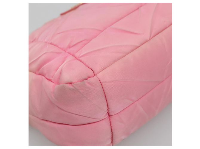 PRADA Borsa a Spalla Nylon Rosa Oro Auth MX052 D'oro - vista 15