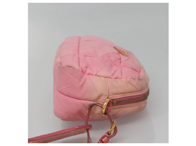 PRADA Borsa a Spalla Nylon Rosa Oro Auth MX052 D'oro - vista 4