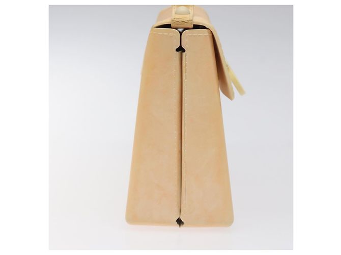 Bolso de mano Gancini de goma beige Auth KD319 de Salvatore Ferragamo - vista 4