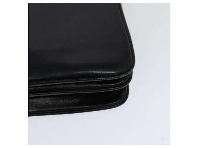 Borsa a spalla in pelle nera e dorata della linea Sherry di GUCCI Auth BD1766 Nero D'oro - vista 13