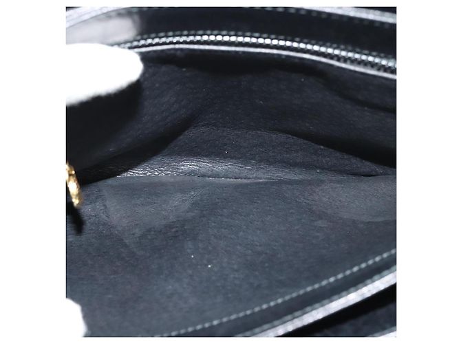 Borsa a spalla in pelle nera e dorata della linea Sherry di GUCCI Auth BD1766 Nero D'oro - vista 16