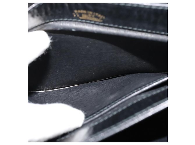 Borsa a spalla in pelle nera e dorata della linea Sherry di GUCCI Auth BD1766 Nero D'oro - vista 20