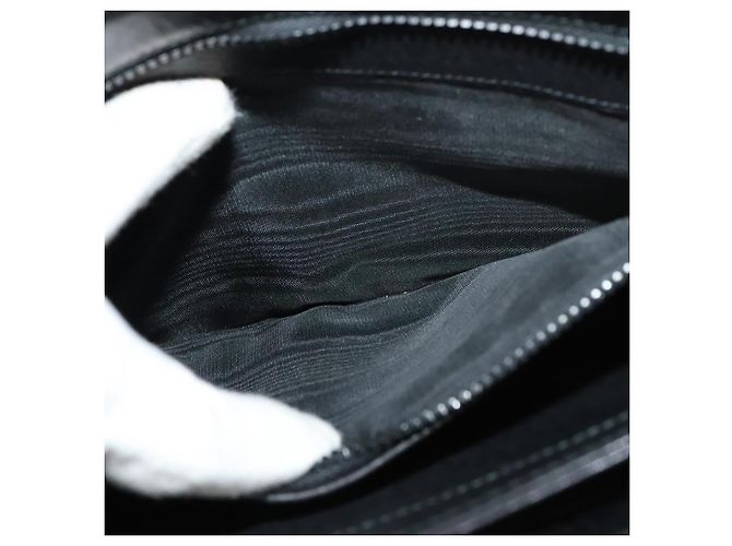 Borsa a spalla in pelle nera e dorata della linea Sherry di GUCCI Auth BD1766 Nero D'oro - vista 22