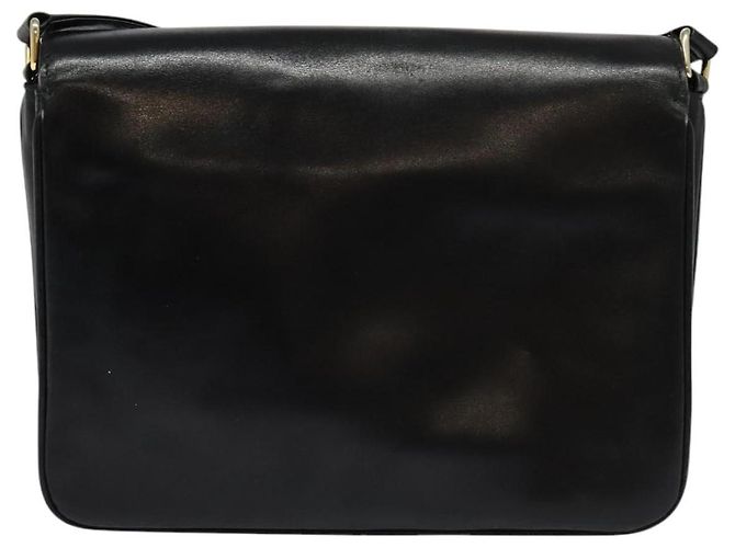 Borsa a spalla in pelle nera e dorata della linea Sherry di GUCCI Auth BD1766 Nero D'oro - vista 3