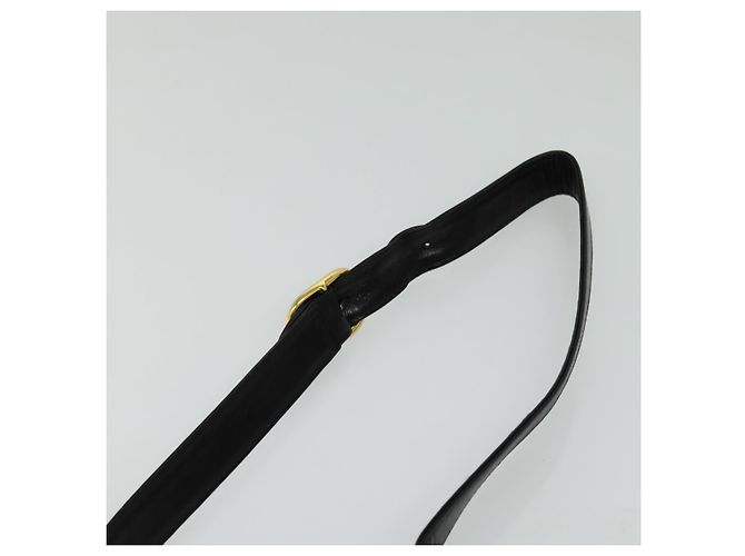 Borsa a spalla in pelle nera e dorata della linea Sherry di GUCCI Auth BD1766 Nero D'oro - vista 8
