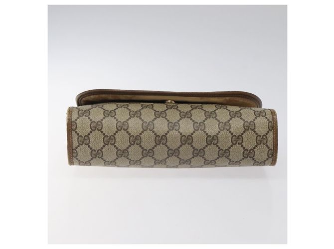 GUCCI GG Supreme Web Sherry Line Clutch Bag PVC Beige 89 01 030 Auth ep8459 - vista 7