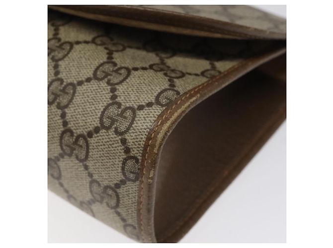 GUCCI GG Supreme Web Sherry Line Clutch Bag PVC Beige 89 01 030 Auth ep8459 - vista 8